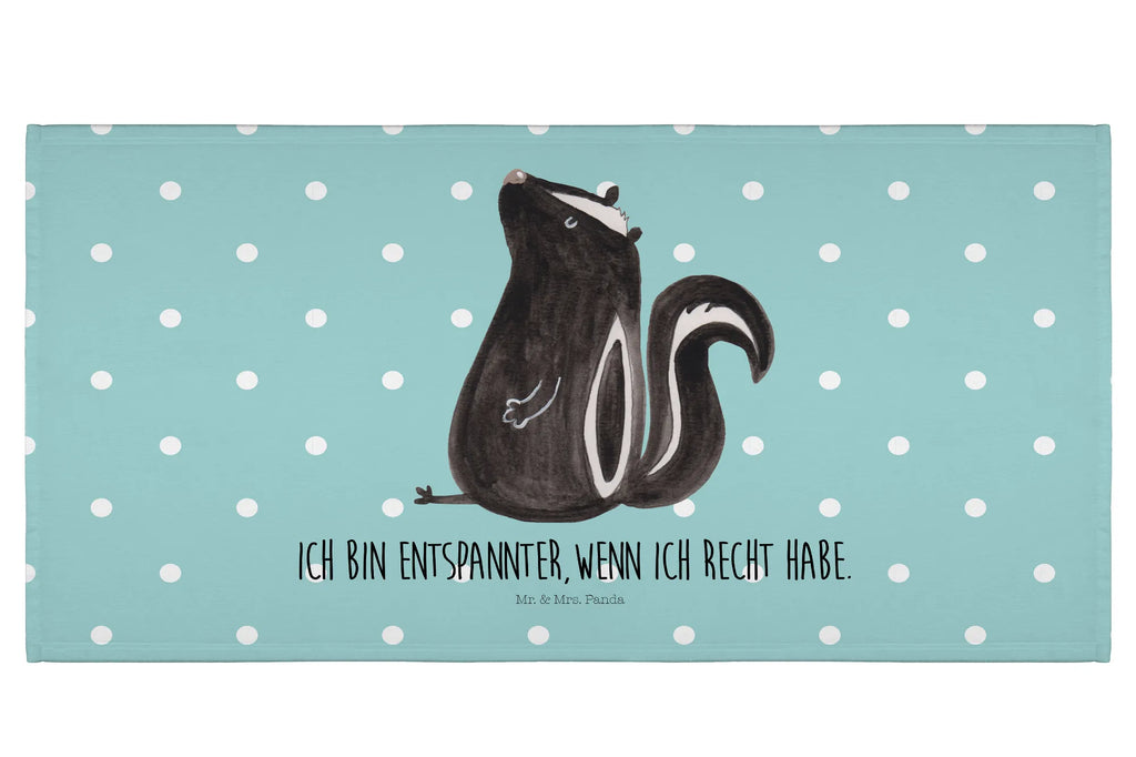 Handtuch Stinktier Sitzen Handtuch, Badehandtuch, Badezimmer, Handtücher, groß, Kinder, Baby, Stinktier, Skunk, Wildtier, Raubtier, Stinker, Stinki, Spruch, Büro, Recht, Besserwisser