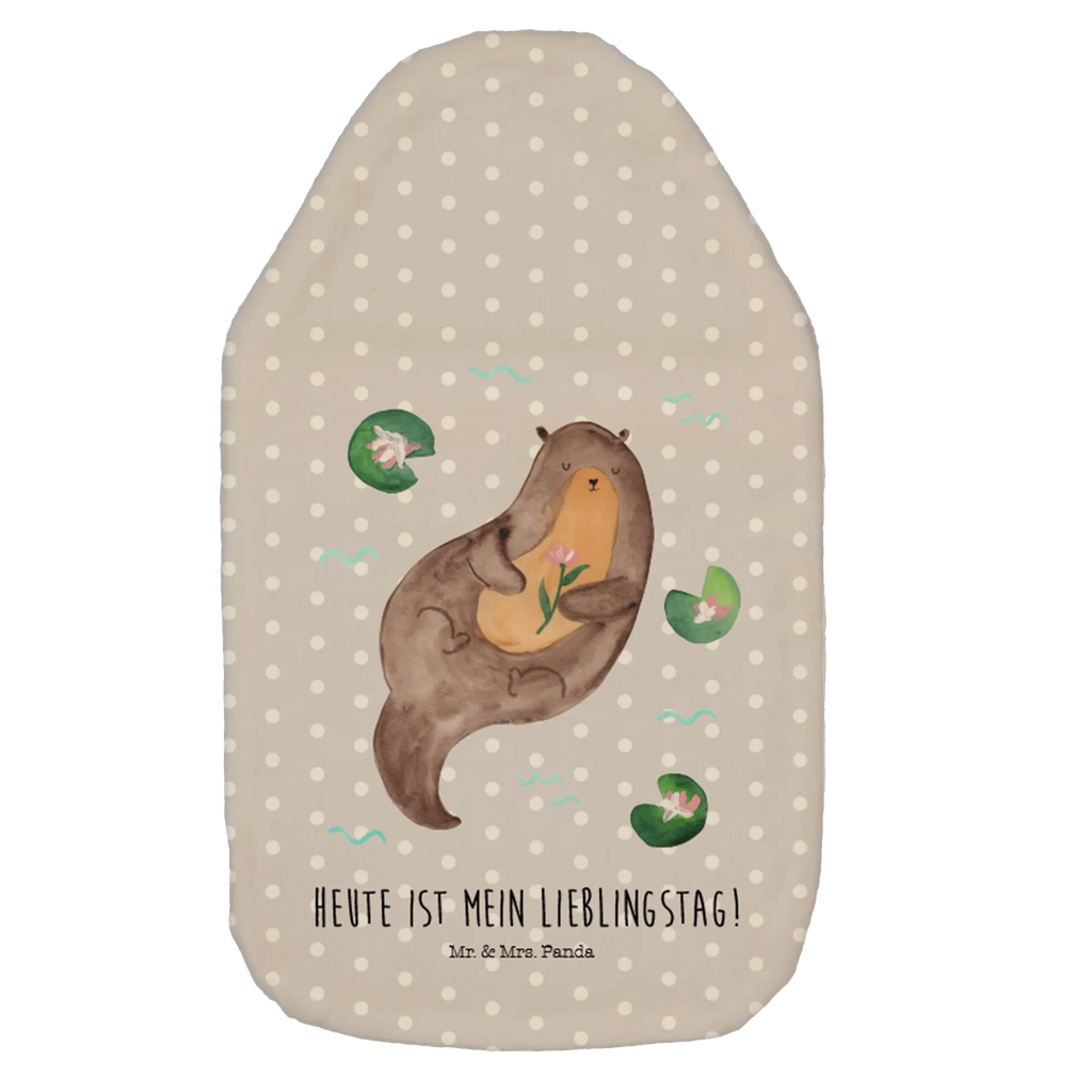 Wärmflasche Otter Seerose Wärmekissen, Kinderwärmflasche, Körnerkissen, Wärmflaschenbezug, Wärmflasche mit Bezug, Wärmflasche, Bettflasche, Kleine Wärmflasche, Otter, Fischotter, Seeotter, Otter Seeotter See Otter