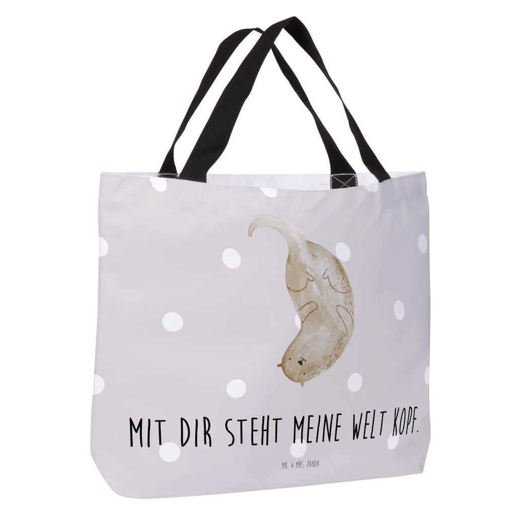 Shopper Otter Kopfüber Beutel, Einkaufstasche, Tasche, Strandtasche, Einkaufsbeutel, Shopper, Schultasche, Freizeittasche, Tragebeutel, Schulbeutel, Alltagstasche, Otter, Fischotter, Seeotter, Otter Seeotter See Otter