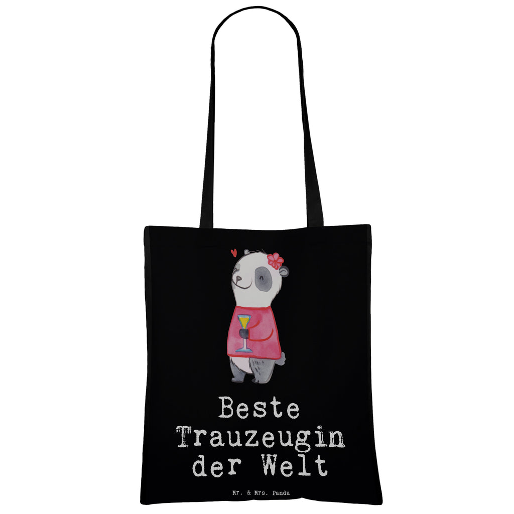 Tragetasche Panda Beste Trauzeugin der Welt Beuteltasche, Beutel, Einkaufstasche, Jutebeutel, Stoffbeutel, Tasche, Shopper, Umhängetasche, Strandtasche, Schultertasche, Stofftasche, Tragetasche, Badetasche, Jutetasche, Einkaufstüte, Laptoptasche, für, Dankeschön, Geschenk, Schenken, Geburtstag, Geburtstagsgeschenk, Geschenkidee, Danke, Bedanken, Mitbringsel, Freude machen, Geschenktipp, Trauzeugin, Trauhzeugin, Freundin, Hochzeit, Heirat, JGA, Trauung, Kirche, Standesamt, Braut