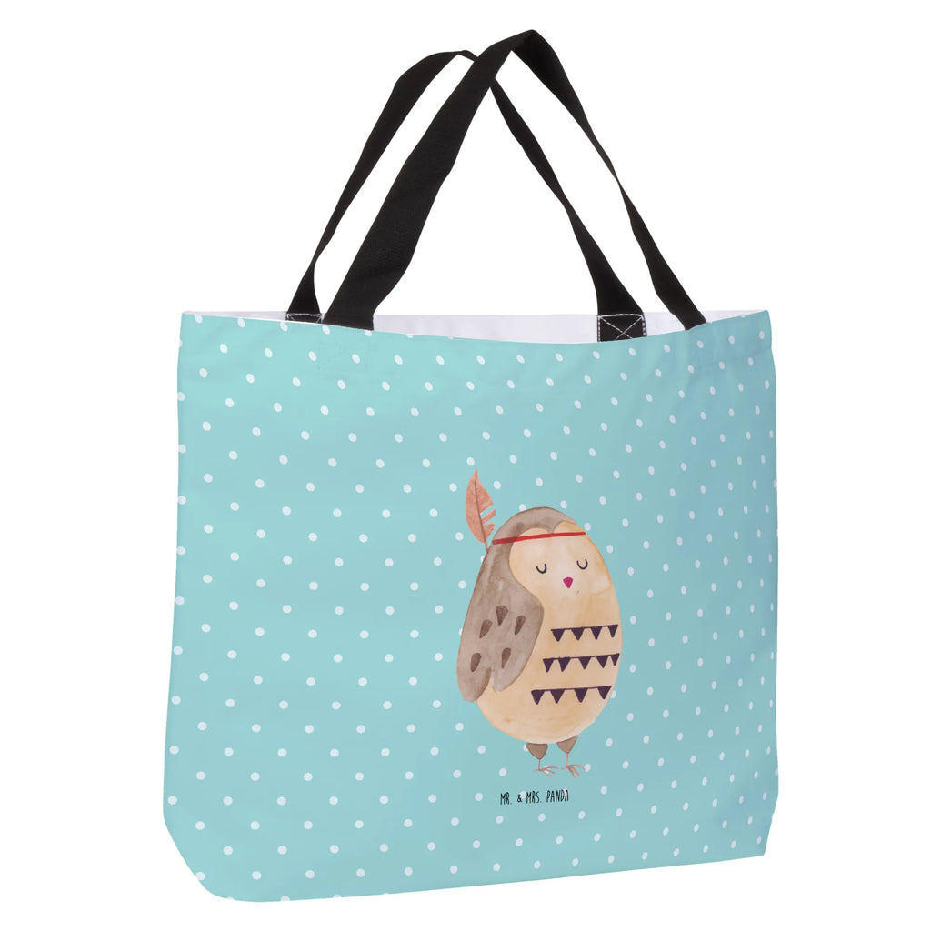 Shopper Eule Federschmuck Beutel, Einkaufstasche, Tasche, Strandtasche, Einkaufsbeutel, Shopper, Schultasche, Freizeittasche, Tragebeutel, Schulbeutel, Alltagstasche, Eule, Eule Deko, Owl, Das Leben ist ein Abenteuer, Reisespruch, Federschmuck, Dekoration