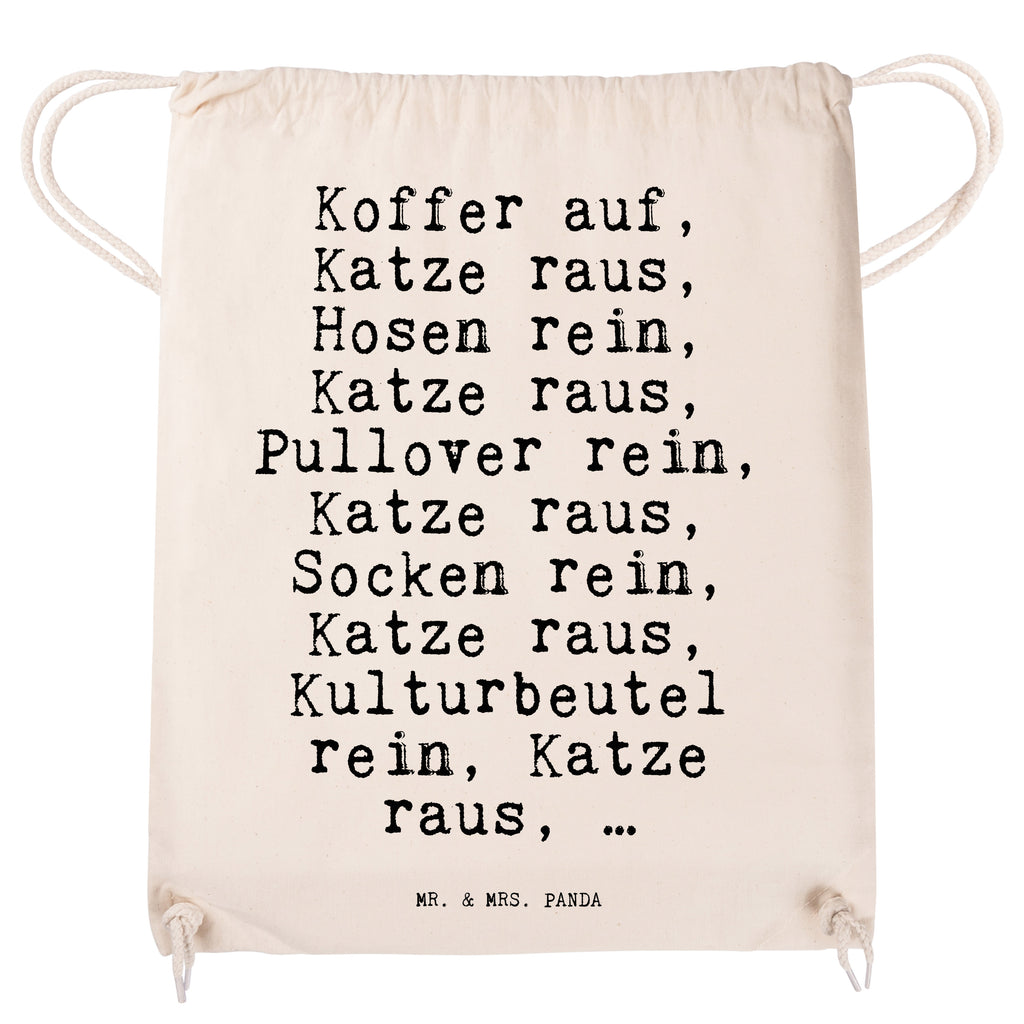 Sportbeutel Koffer auf, Katze raus,... Sportbeutel, Turnbeutel, Beutel, Sporttasche, Tasche, Stoffbeutel, Sportbeutel Kinder, Gymsack, Beutel Rucksack, Kleine Sporttasche, Sportzubehör, Turnbeutel Baumwolle, Spruch, Sprüche, lustige Sprüche, Weisheiten, Zitate, Spruch Geschenke, Spruch Sprüche Weisheiten Zitate Lustig Weisheit Worte