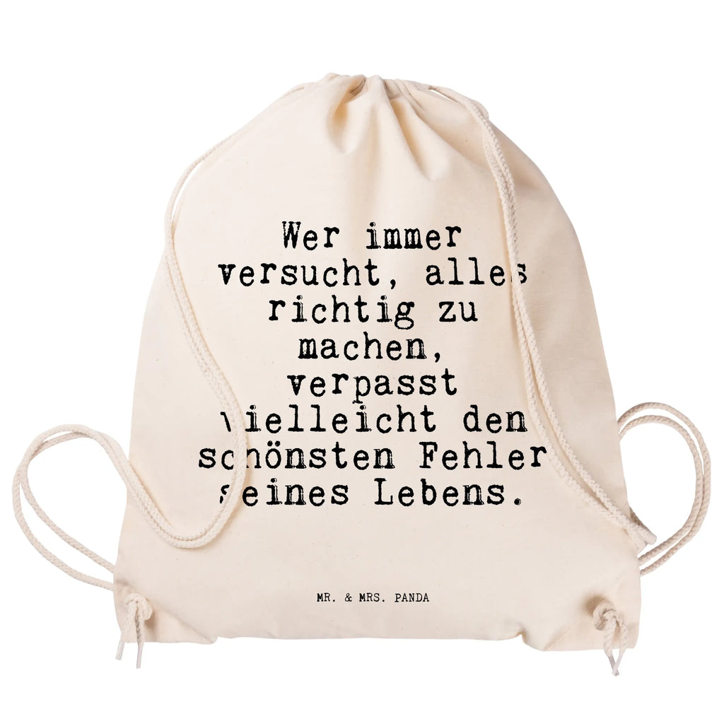 Sportbeutel Wer immer versucht, alles... Sportbeutel, Turnbeutel, Beutel, Sporttasche, Tasche, Stoffbeutel, Sportbeutel Kinder, Gymsack, Beutel Rucksack, Kleine Sporttasche, Sportzubehör, Turnbeutel Baumwolle, Spruch, Sprüche, lustige Sprüche, Weisheiten, Zitate, Spruch Geschenke, Spruch Sprüche Weisheiten Zitate Lustig Weisheit Worte