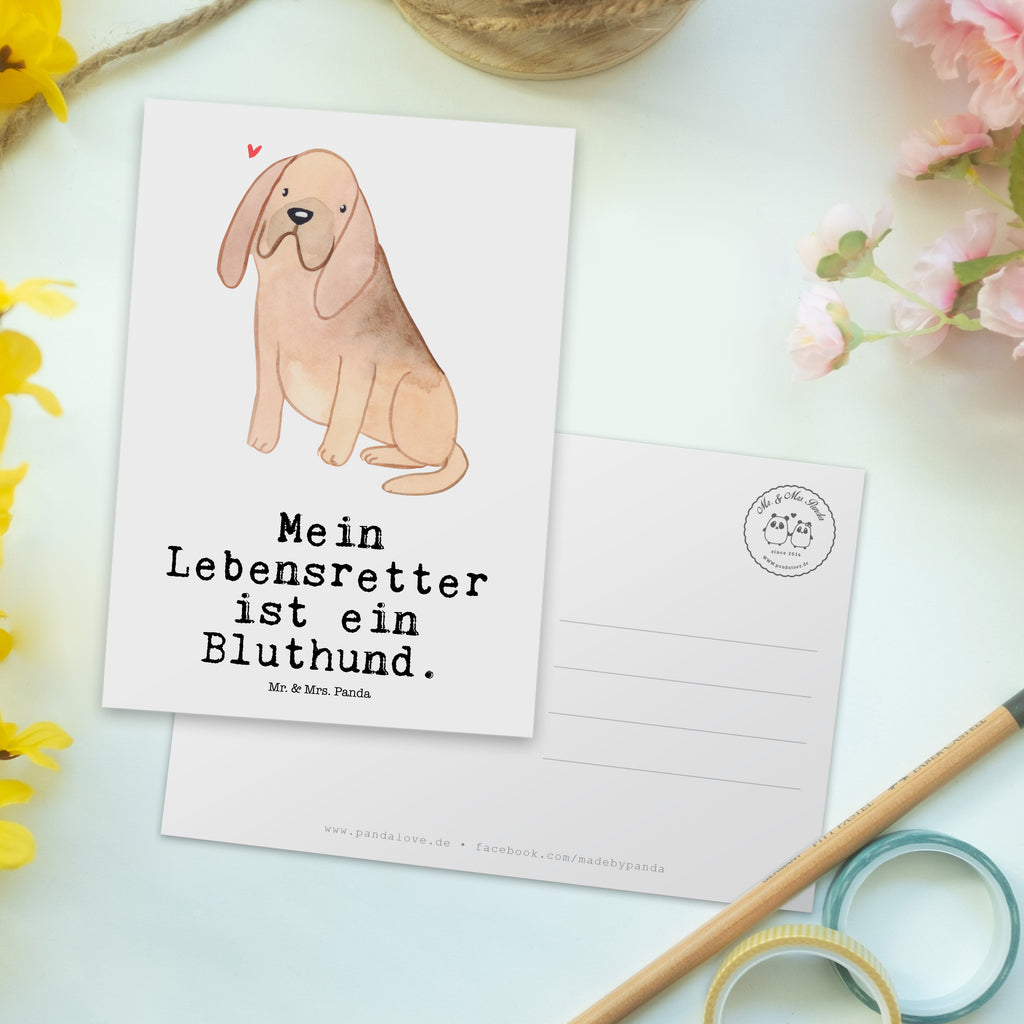 Postkarte Bloodhound Lebensretter Postkarte, Karte, Geschenkkarte, Grußkarte, Einladung, Ansichtskarte, Geburtstagskarte, Einladungskarte, Dankeskarte, Ansichtskarten, Einladung Geburtstag, Einladungskarten Geburtstag, Hund, Hunderasse, Rassehund, Hundebesitzer, Geschenk, Tierfreund, Schenken, Welpe, Bluthund, Bloodhound, St. Hubertushund, Chien de Saint Hubert