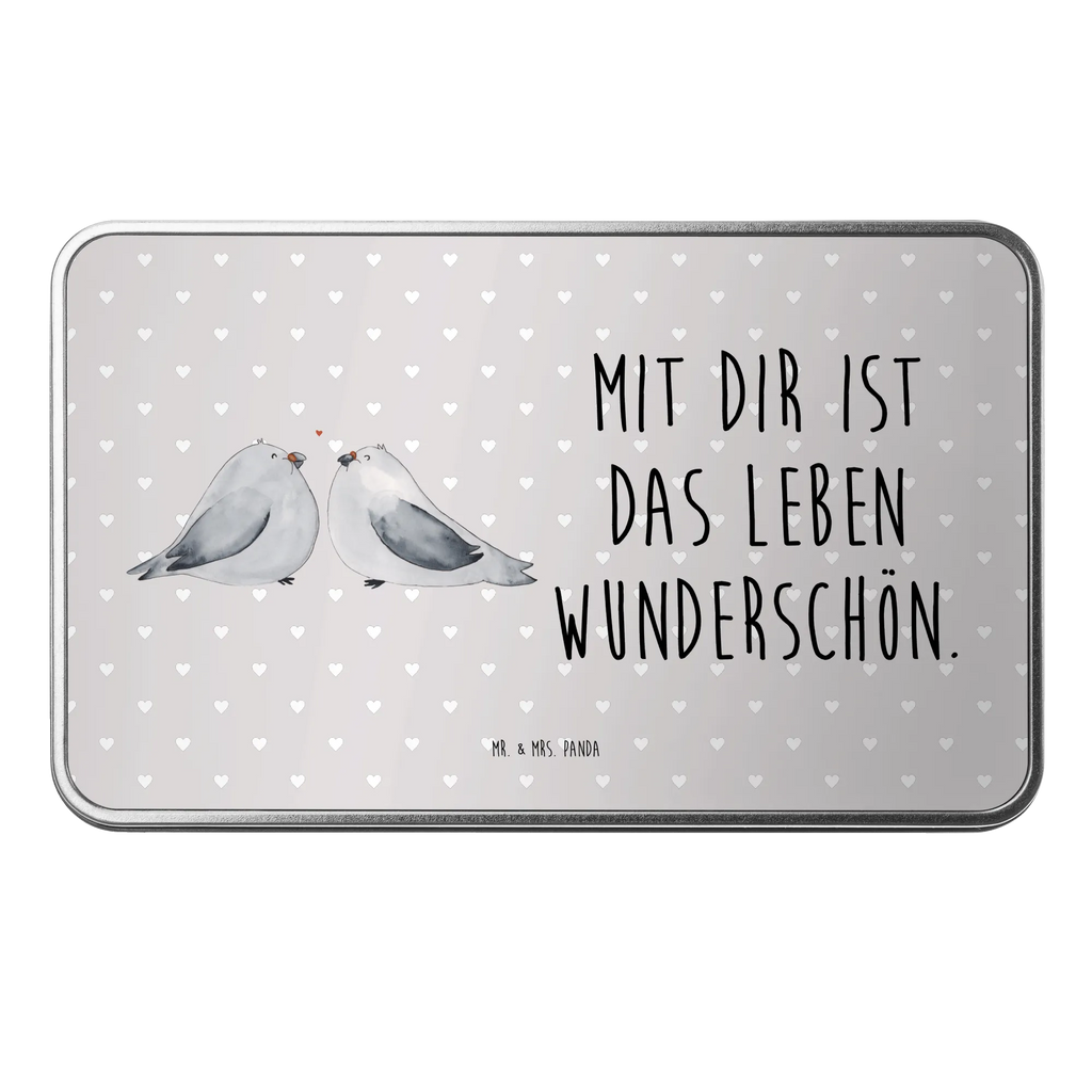 Metalldose rechteckig Turteltauben Liebe Blechdose, Metalldose, Blechbox, Container, Keksdose, Vorratsdose, Vorratsbox, Döschen, Versperbox, Vesperdose, Aufbewahrungsdose, Aufbewahrungsbox, Aluminiumdose, Dose, Liebe, Partner, Freund, Freundin, Ehemann, Ehefrau, Heiraten, Verlobung, Heiratsantrag, Liebesgeschenk, Jahrestag, Hocheitstag, Turteltauben, Turteltäubchen, Tauben, Verliebt, Verlobt, Verheiratet, Geschenk Freundin, Geschenk Freund, Liebesbeweis, Hochzeitstag, Geschenk Hochzeit