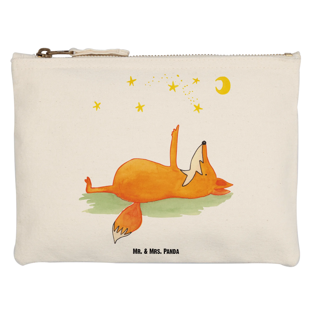 Schminktasche Fuchs Sterne Schminktasche, Kosmetiktasche, Kosmetikbeutel, Stiftemäppchen, Etui, Federmappe, Makeup, XXL, Schminketui, Kosmetiketui, Schlamperetui, Fuchs, Füchse, tröstende Worte, Spruch positiv, Spruch schön, Romantik, Always Look on the Bright Side of Life