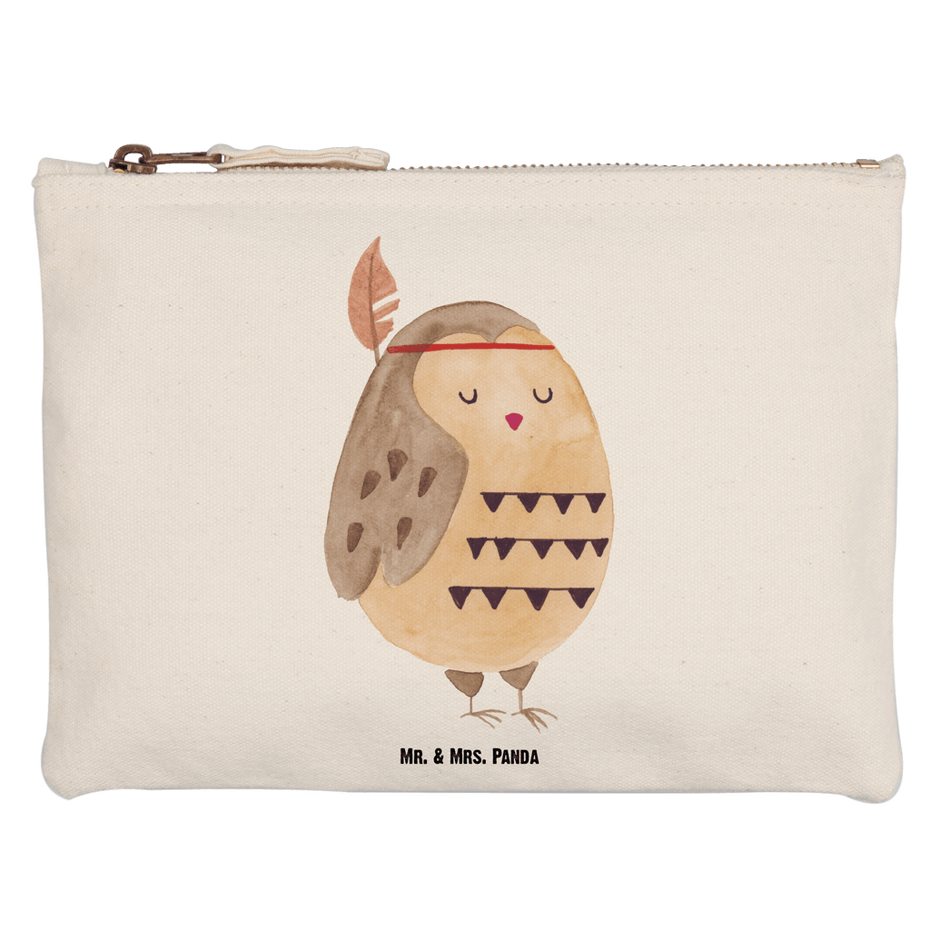 Schminktasche Eule Federschmuck Schminktasche, Kosmetiktasche, Kosmetikbeutel, Stiftemäppchen, Etui, Federmappe, Makeup, XXL, Schminketui, Kosmetiketui, Schlamperetui, Eule, Eule Deko, Owl, Das Leben ist ein Abenteuer, Reisespruch, Federschmuck, Dekoration