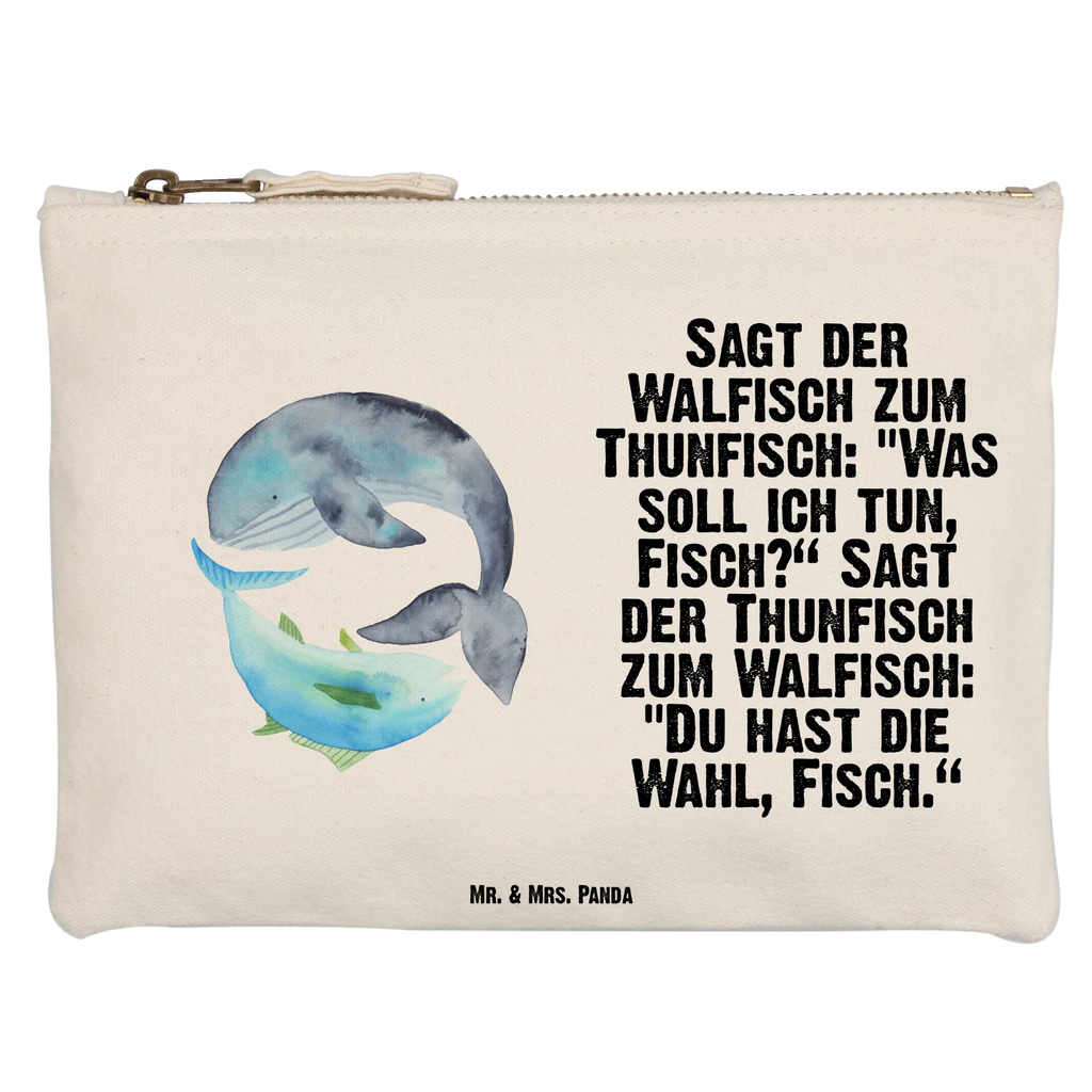 Schminktasche Walfisch Thunfisch Schminktasche, Kosmetiktasche, Kosmetikbeutel, Stiftemäppchen, Etui, Federmappe, Makeup, XXL, Schminketui, Kosmetiketui, Schlamperetui, Tiermotive, Gute Laune, lustige Sprüche, Tiere, Wal, Wahl, Tunfisch, Wortwitz lustig, Spruch lustig, Flachwitz, Witz, Spruch des Tages, Flachwitz Geschenk