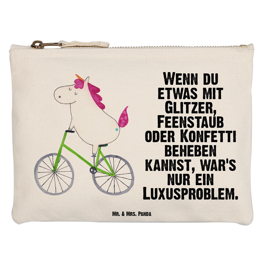 Schminktasche Einhorn Radfahrer Schminktasche, Kosmetiktasche, Kosmetikbeutel, Stiftemäppchen, Etui, Federmappe, Makeup, XXL, Schminketui, Kosmetiketui, Schlamperetui, Einhorn, Einhörner, Einhorn Deko, Pegasus, Unicorn, Radfahren, Radfahrer, Rad, Bike, Feenstaub, Konfetti, Luxusproblem, Kummer, Liebeskummer