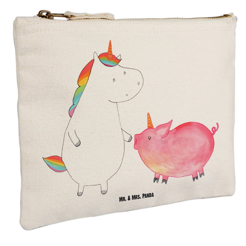 Schminktasche Einhorn Schwein Schminktasche, Kosmetiktasche, Kosmetikbeutel, Stiftemäppchen, Etui, Federmappe, Makeup, XXL, Schminketui, Kosmetiketui, Schlamperetui, Einhorn, Einhörner, Einhorn Deko, Pegasus, Unicorn, Freundschaft, Schweinhorn, Schwein, Freundin, Schweinchen