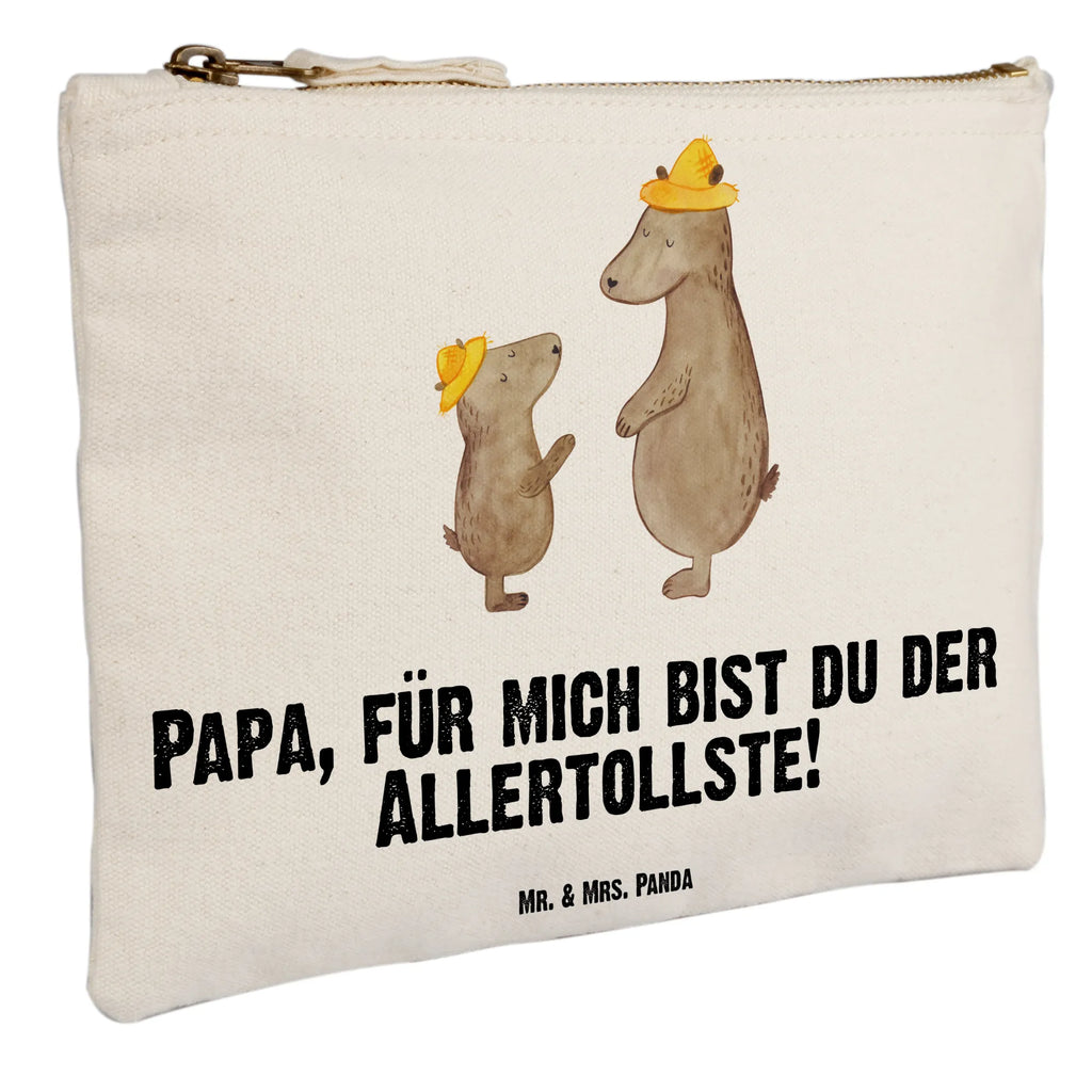 Schminktasche Bären mit Hut Schminktasche, Kosmetiktasche, Kosmetikbeutel, Stiftemäppchen, Etui, Federmappe, Makeup, XXL, Schminketui, Kosmetiketui, Schlamperetui, Familie, Vatertag, Muttertag, Bruder, Schwester, Mama, Papa, Oma, Opa, Bär, Bären, Vater, Papi, Paps, Dad, Daddy, Lieblingsmensch, Sohn, Söhne, Kind, Kinder, Vater-Sohn, Family, Vorbild