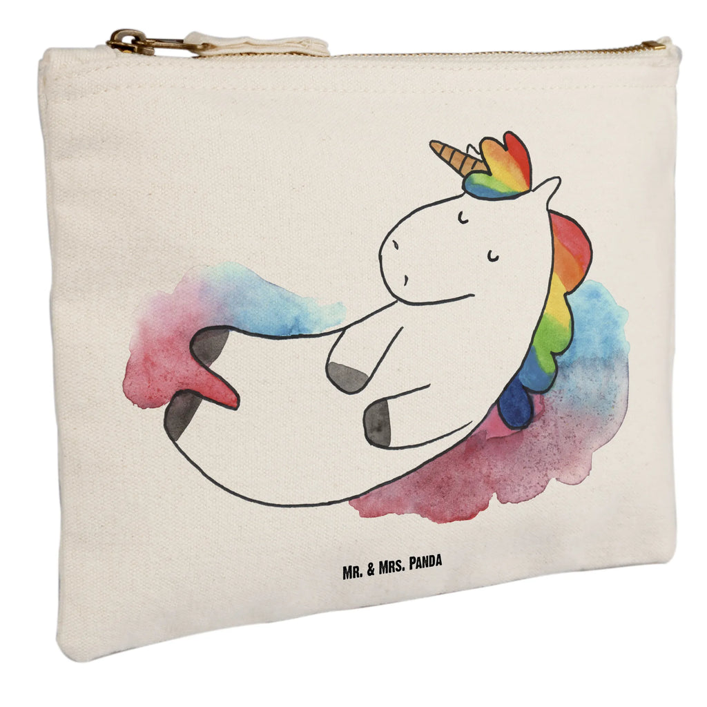 Schminktasche Einhorn Wolke 7 Schminktasche, Kosmetiktasche, Kosmetikbeutel, Stiftemäppchen, Etui, Federmappe, Makeup, XXL, Schminketui, Kosmetiketui, Schlamperetui, Einhorn, Einhörner, Einhorn Deko, Pegasus, Unicorn, verliebt, Menschen, witzig, lustig, Geschenk, Glaube, Realität, Lächeln