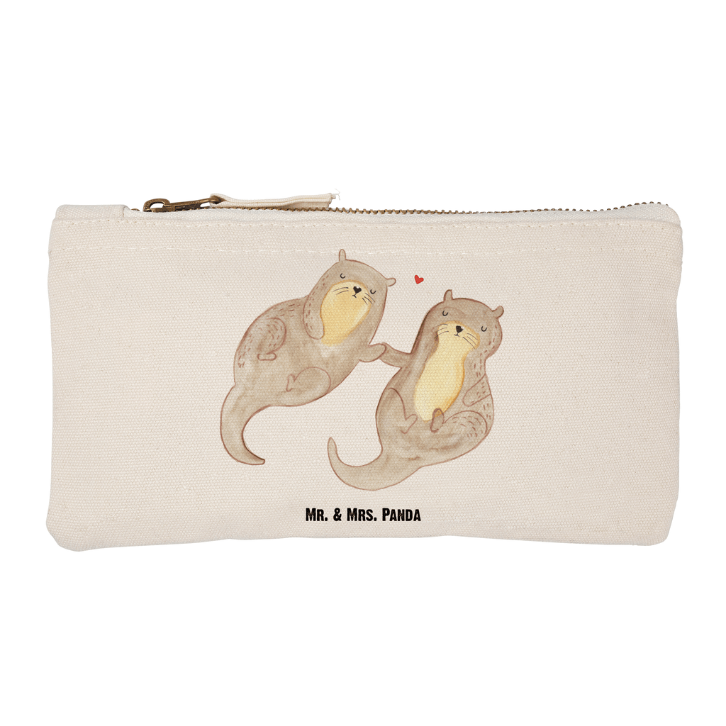 Schminktasche Otter Hände halten Schminktasche, Kosmetiktasche, Kosmetikbeutel, Stiftemäppchen, Etui, Federmappe, Makeup, XXL, Schminketui, Kosmetiketui, Schlamperetui, Otter, Fischotter, Seeotter, Otter Seeotter See Otter