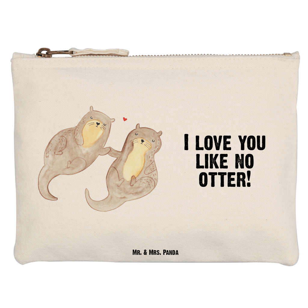 Schminktasche Otter Hände halten Schminktasche, Kosmetiktasche, Kosmetikbeutel, Stiftemäppchen, Etui, Federmappe, Makeup, XXL, Schminketui, Kosmetiketui, Schlamperetui, Otter, Fischotter, Seeotter, Otter Seeotter See Otter