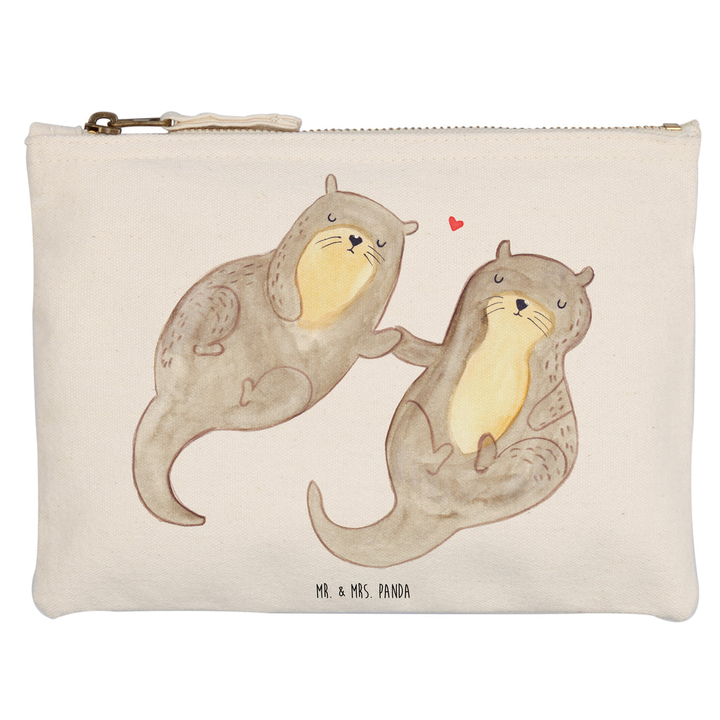 Schminktasche Otter Hände halten Schminktasche, Kosmetiktasche, Kosmetikbeutel, Stiftemäppchen, Etui, Federmappe, Makeup, XXL, Schminketui, Kosmetiketui, Schlamperetui, Otter, Fischotter, Seeotter, Otter Seeotter See Otter