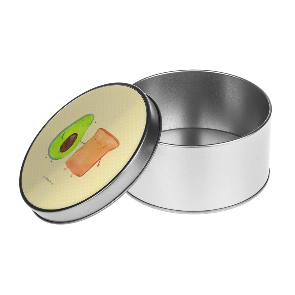 Blechdose rund Avocado Toast Metalldose, Keksdose, Dose, Vorratsdose, Geschenkbox, Lunchbox, Aufbewahrungsbox, Vorratsdosen, Metallkiste, Metallbox, Metallboxen, Aufbewahrungskiste, Geschenkkiste, Blechdosen mit Deckel, Metallkiste mit Deckel, Vorratsdosen mit Deckel, Metall Dose, Avocado, Veggie, Vegan, Gesund, Toast, Toastbrot, Liebespaar, Pärchen, Freund, Freundin, Verlobt, Verlobungsparty, Hochzeit, Hochzeitsgeschenk, Jahrestag, Jahrestagsgeschenk