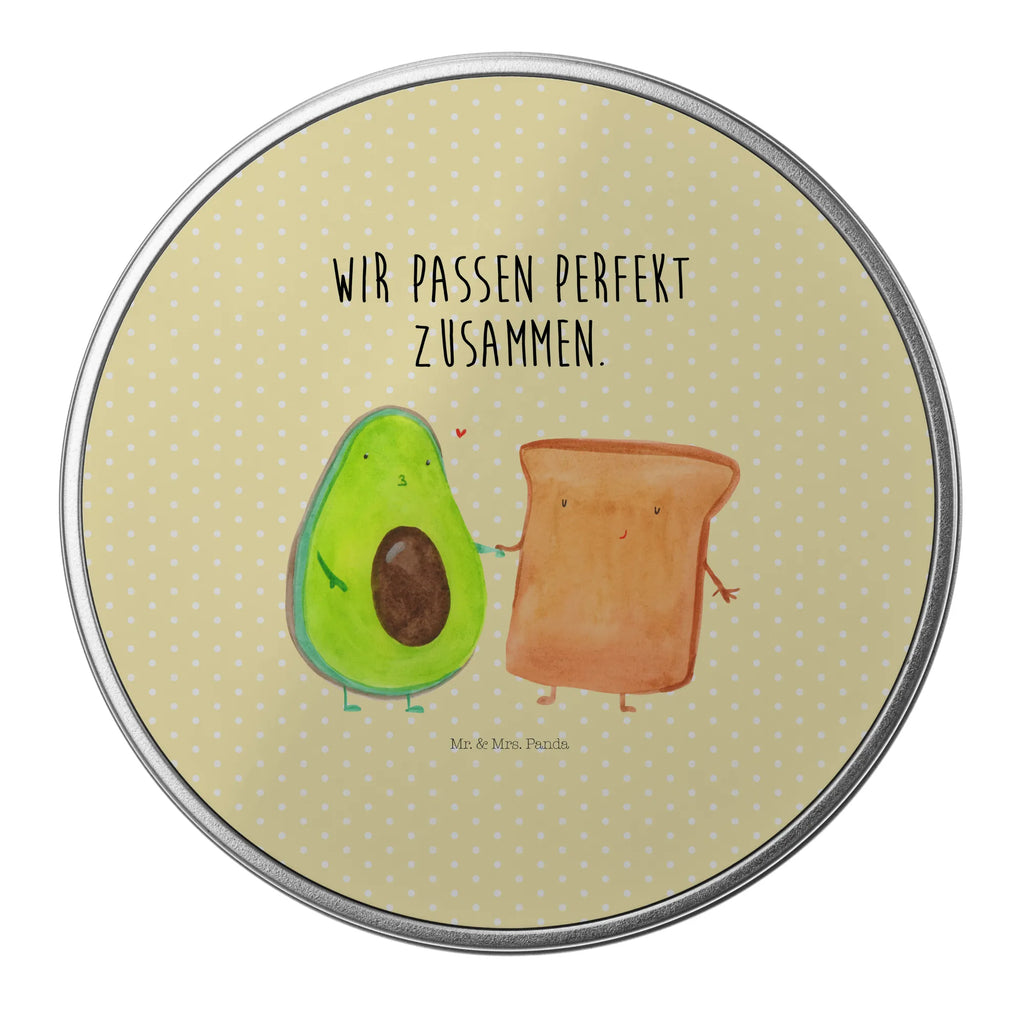 Blechdose rund Avocado Toast Metalldose, Keksdose, Dose, Vorratsdose, Geschenkbox, Lunchbox, Aufbewahrungsbox, Vorratsdosen, Metallkiste, Metallbox, Metallboxen, Aufbewahrungskiste, Geschenkkiste, Blechdosen mit Deckel, Metallkiste mit Deckel, Vorratsdosen mit Deckel, Metall Dose, Avocado, Veggie, Vegan, Gesund, Toast, Toastbrot, Liebespaar, Pärchen, Freund, Freundin, Verlobt, Verlobungsparty, Hochzeit, Hochzeitsgeschenk, Jahrestag, Jahrestagsgeschenk