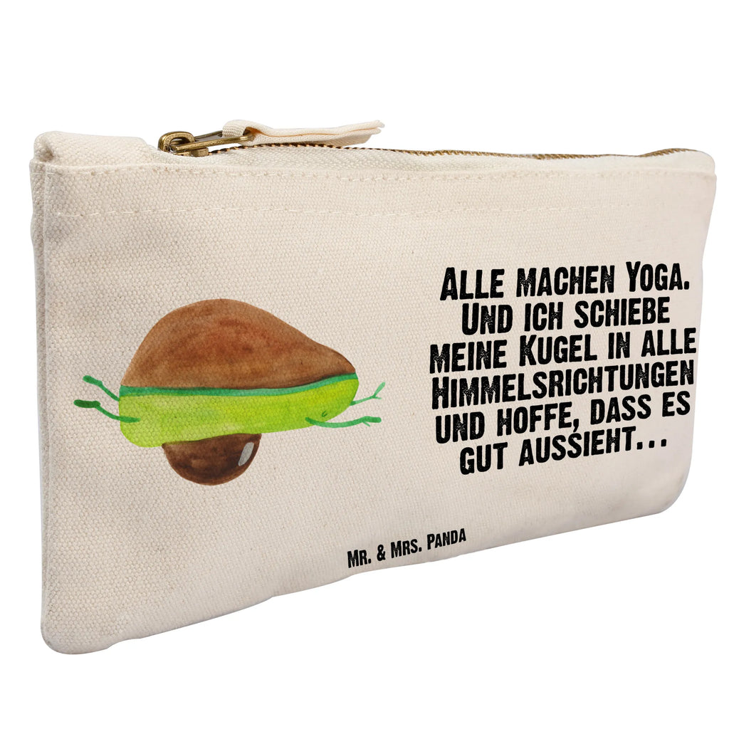 Schminktasche Avocado Yoga Schminktasche, Kosmetiktasche, Kosmetikbeutel, Stiftemäppchen, Etui, Federmappe, Makeup, XXL, Schminketui, Kosmetiketui, Schlamperetui, Avocado, Veggie, Vegan, Gesund, Avocado Yoga Vegan