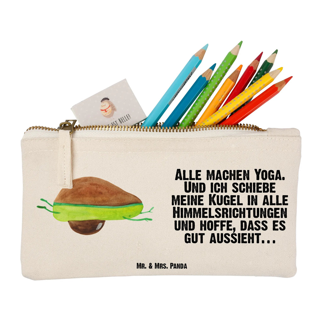 Schminktasche Avocado Yoga Schminktasche, Kosmetiktasche, Kosmetikbeutel, Stiftemäppchen, Etui, Federmappe, Makeup, XXL, Schminketui, Kosmetiketui, Schlamperetui, Avocado, Veggie, Vegan, Gesund, Avocado Yoga Vegan