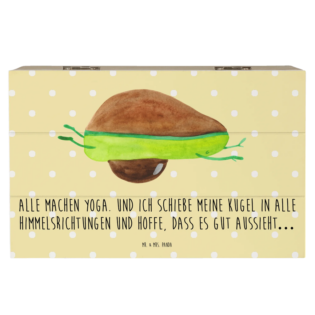 Holzkiste Avocado Yoga Holzkiste, Kiste, Schatzkiste, Truhe, Schatulle, XXL, Erinnerungsbox, Erinnerungskiste, Dekokiste, Aufbewahrungsbox, Geschenkbox, Geschenkdose, Avocado, Veggie, Vegan, Gesund, Avocado Yoga Vegan