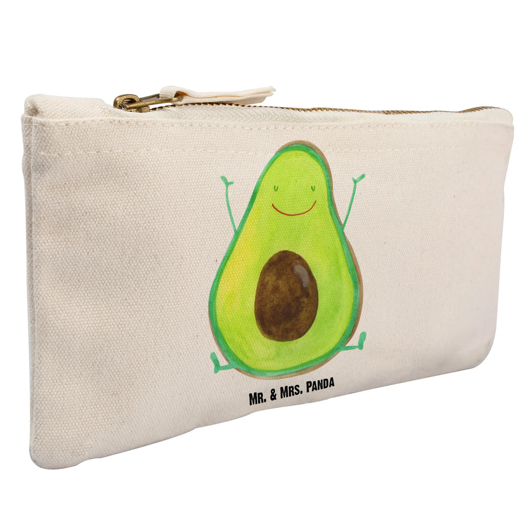 Schminktasche Avocado Glücklich Schminktasche, Kosmetiktasche, Kosmetikbeutel, Stiftemäppchen, Etui, Federmappe, Makeup, XXL, Schminketui, Kosmetiketui, Schlamperetui, Avocado, Veggie, Vegan, Gesund, Chaos