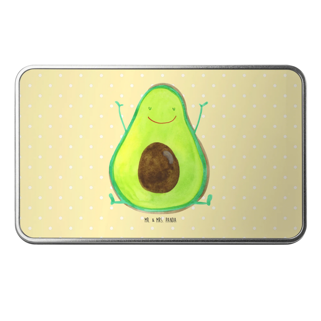 Metalldose rechteckig Avocado Glücklich Blechdose, Metalldose, Blechbox, Container, Keksdose, Vorratsdose, Vorratsbox, Döschen, Versperbox, Vesperdose, Aufbewahrungsdose, Aufbewahrungsbox, Aluminiumdose, Dose, Avocado, Veggie, Vegan, Gesund, Chaos