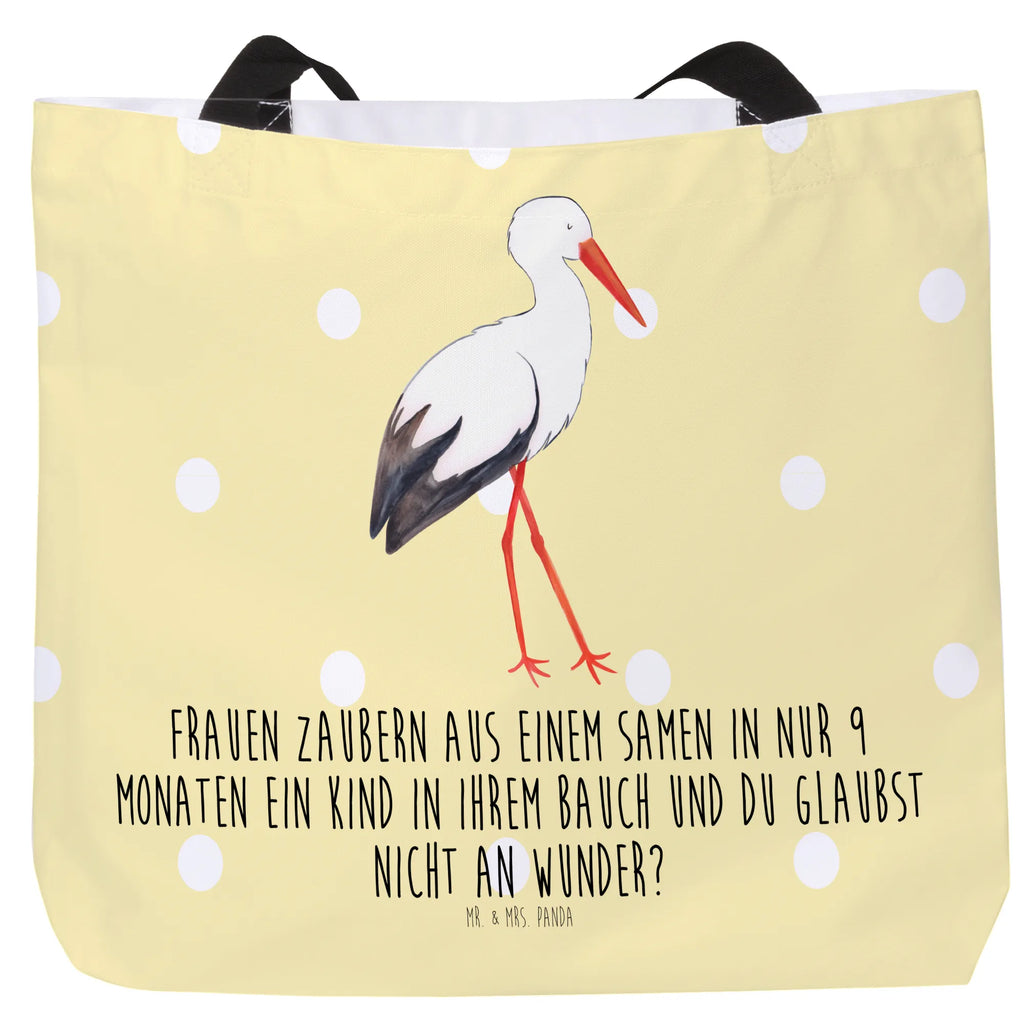 Shopper Storch Beutel, Einkaufstasche, Tasche, Strandtasche, Einkaufsbeutel, Shopper, Schultasche, Freizeittasche, Tragebeutel, Schulbeutel, Alltagstasche, Tiermotive, Gute Laune, lustige Sprüche, Tiere, Storch, Störche, Schwangerschaft, Geburt, Mutter, Mütter, Mutter werden, Schwanger, Babybauch, Baby