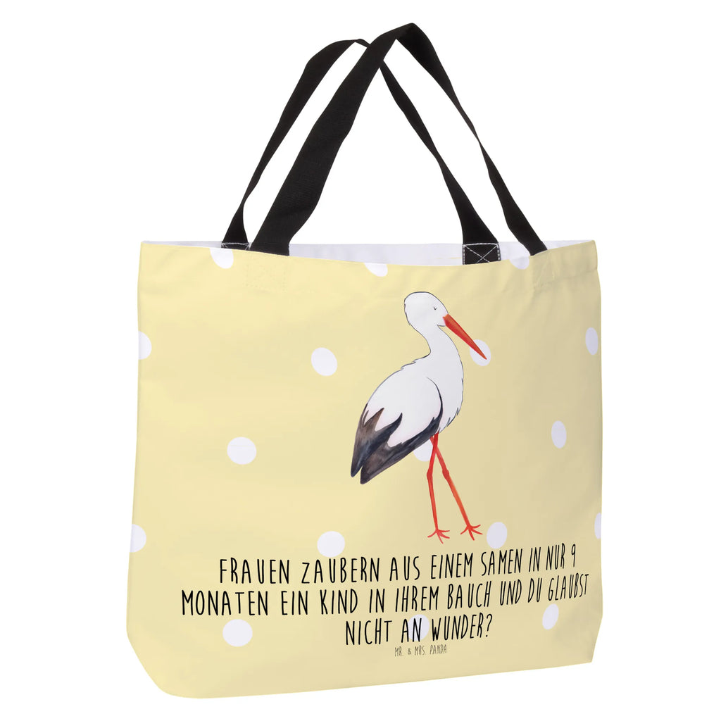 Shopper Storch Beutel, Einkaufstasche, Tasche, Strandtasche, Einkaufsbeutel, Shopper, Schultasche, Freizeittasche, Tragebeutel, Schulbeutel, Alltagstasche, Tiermotive, Gute Laune, lustige Sprüche, Tiere, Storch, Störche, Schwangerschaft, Geburt, Mutter, Mütter, Mutter werden, Schwanger, Babybauch, Baby