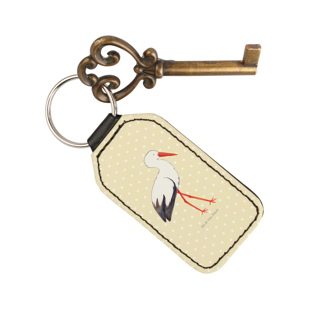 Rechteckig Schlüsselanhänger Storch Schlüsselanhänger, Anhänger, Taschenanhänger, Glücksbringer, Schutzengel, Tiermotive, Gute Laune, lustige Sprüche, Tiere, Storch, Störche, Schwangerschaft, Geburt, Mutter, Mütter, Mutter werden, Schwanger, Babybauch, Baby