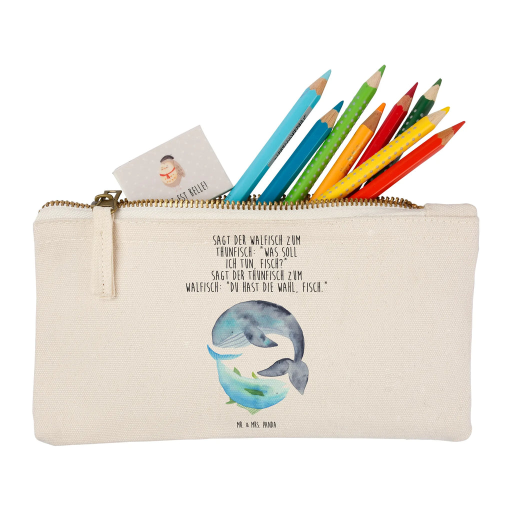 Schminktasche Walfisch Thunfisch Schminktasche, Kosmetiktasche, Kosmetikbeutel, Stiftemäppchen, Etui, Federmappe, Makeup, XXL, Schminketui, Kosmetiketui, Schlamperetui, Tiermotive, Gute Laune, lustige Sprüche, Tiere, Wal, Wahl, Tunfisch, Wortwitz lustig, Spruch lustig, Flachwitz, Witz, Spruch des Tages, Flachwitz Geschenk