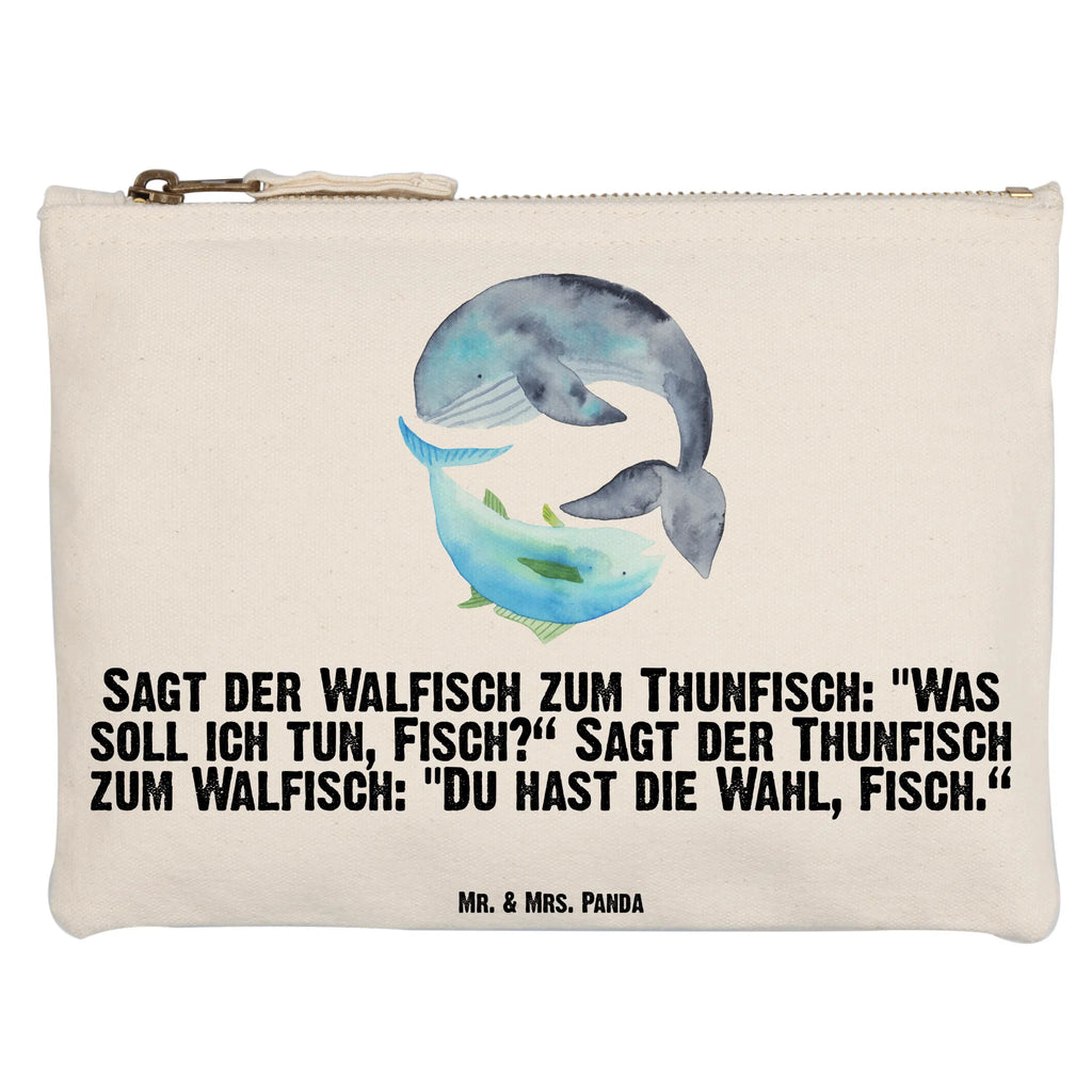 Schminktasche Walfisch Thunfisch Schminktasche, Kosmetiktasche, Kosmetikbeutel, Stiftemäppchen, Etui, Federmappe, Makeup, XXL, Schminketui, Kosmetiketui, Schlamperetui, Tiermotive, Gute Laune, lustige Sprüche, Tiere, Wal, Wahl, Tunfisch, Wortwitz lustig, Spruch lustig, Flachwitz, Witz, Spruch des Tages, Flachwitz Geschenk