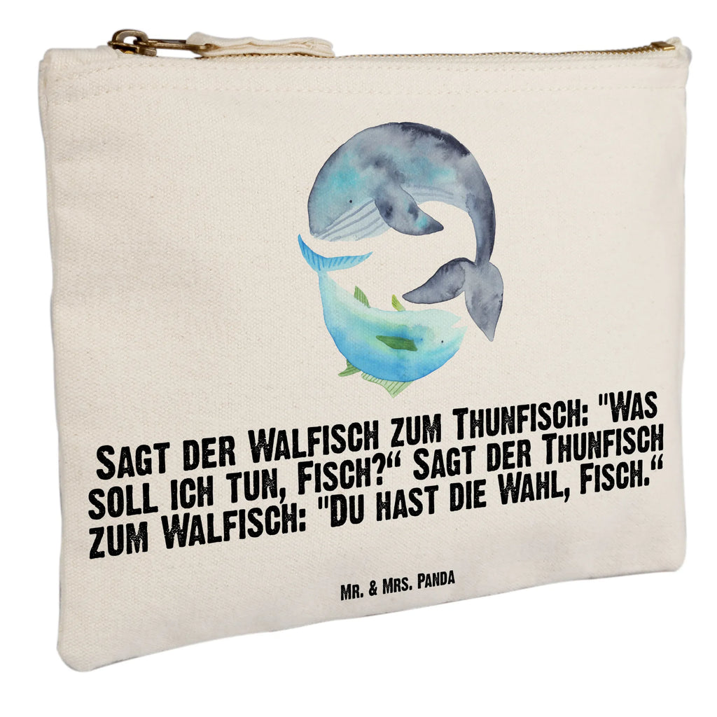 Schminktasche Walfisch Thunfisch Schminktasche, Kosmetiktasche, Kosmetikbeutel, Stiftemäppchen, Etui, Federmappe, Makeup, XXL, Schminketui, Kosmetiketui, Schlamperetui, Tiermotive, Gute Laune, lustige Sprüche, Tiere, Wal, Wahl, Tunfisch, Wortwitz lustig, Spruch lustig, Flachwitz, Witz, Spruch des Tages, Flachwitz Geschenk