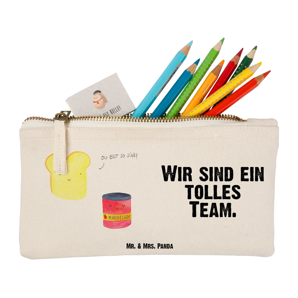 Schminktasche Toast & Marmelade Schminktasche, Kosmetiktasche, Kosmetikbeutel, Stiftemäppchen, Etui, Federmappe, Makeup, XXL, Schminketui, Kosmetiketui, Schlamperetui, Tiermotive, Gute Laune, lustige Sprüche, Tiere, Toast, Marmelade, Dreamteam, süße Postkarte, süß, Küche Deko, Küche Spruch, Frühstück Einladung, Brot, Toastbrot