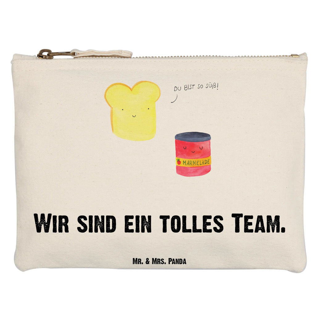 Schminktasche Toast & Marmelade Schminktasche, Kosmetiktasche, Kosmetikbeutel, Stiftemäppchen, Etui, Federmappe, Makeup, XXL, Schminketui, Kosmetiketui, Schlamperetui, Tiermotive, Gute Laune, lustige Sprüche, Tiere, Toast, Marmelade, Dreamteam, süße Postkarte, süß, Küche Deko, Küche Spruch, Frühstück Einladung, Brot, Toastbrot