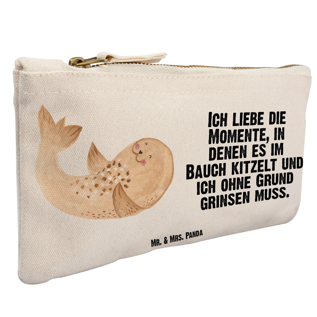 Schminktasche Robbe Liegen Schminktasche, Kosmetiktasche, Kosmetikbeutel, Stiftemäppchen, Etui, Federmappe, Makeup, XXL, Schminketui, Kosmetiketui, Schlamperetui, Tiermotive, Gute Laune, lustige Sprüche, Tiere, Robbe, Robben, Seehund, Strand, Meerestier, Ostsee, Nordsee, Lachen, Freude