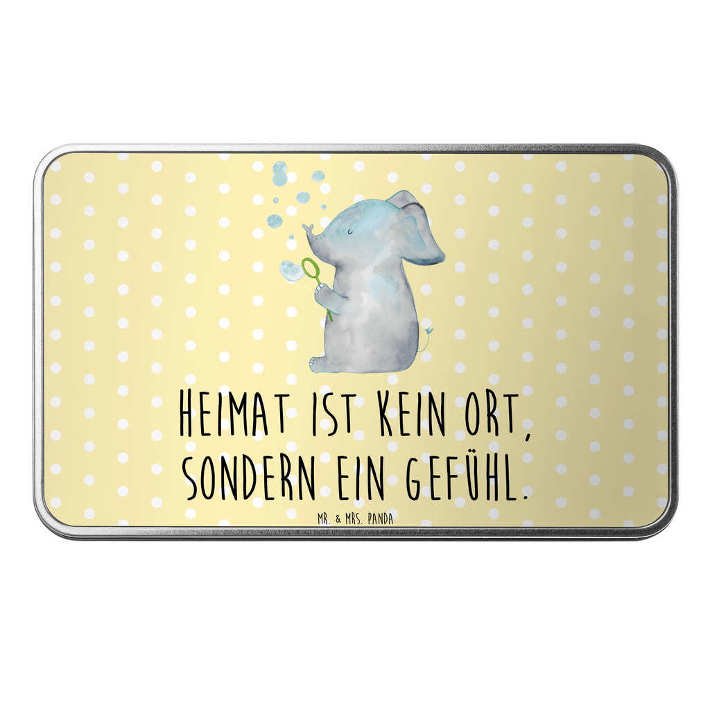 Metalldose rechteckig Elefant Seifenblasen Blechdose, Metalldose, Blechbox, Container, Keksdose, Vorratsdose, Vorratsbox, Döschen, Versperbox, Vesperdose, Aufbewahrungsdose, Aufbewahrungsbox, Aluminiumdose, Dose, Tiermotive, Gute Laune, lustige Sprüche, Tiere, Elefant, Elefanten, Dickhäuter, Rüsseltier, Seifenblasen, Liebe, Heimat, Gefühl. Daheim, Liebesbeweis, Liebesspruch