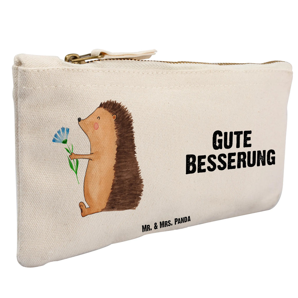 Schminktasche Igel Blumen Schminktasche, Kosmetiktasche, Kosmetikbeutel, Stiftemäppchen, Etui, Federmappe, Makeup, XXL, Schminketui, Kosmetiketui, Schlamperetui, Tiermotive, Gute Laune, lustige Sprüche, Tiere, Igel, Gute Besserung, Genesungswünsche, Krankheit, Krankenhaus, krank, Besuch