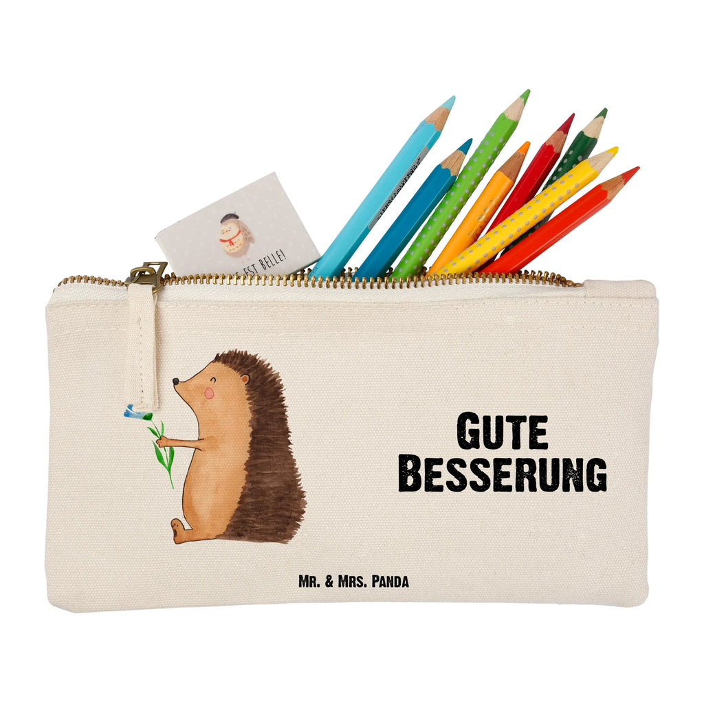 Schminktasche Igel Blumen Schminktasche, Kosmetiktasche, Kosmetikbeutel, Stiftemäppchen, Etui, Federmappe, Makeup, XXL, Schminketui, Kosmetiketui, Schlamperetui, Tiermotive, Gute Laune, lustige Sprüche, Tiere, Igel, Gute Besserung, Genesungswünsche, Krankheit, Krankenhaus, krank, Besuch