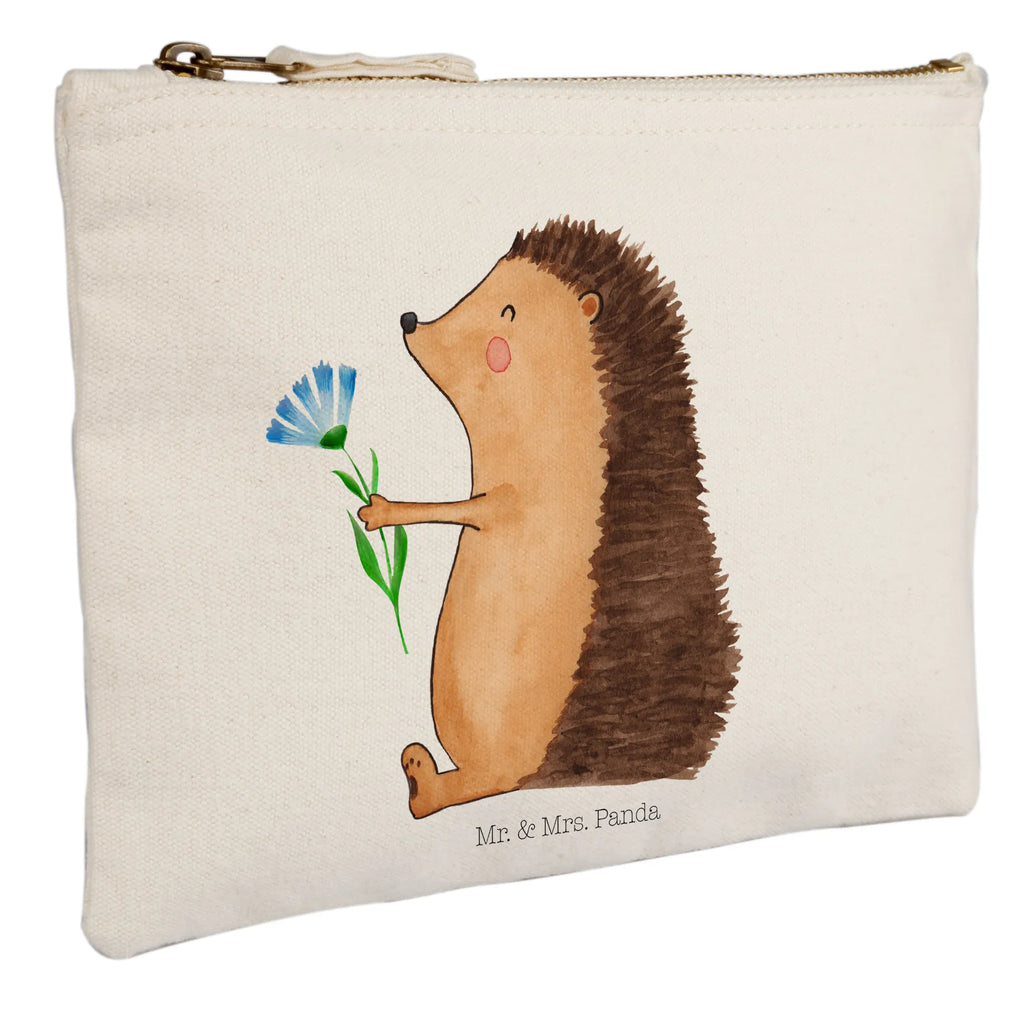 Schminktasche Igel Blumen Schminktasche, Kosmetiktasche, Kosmetikbeutel, Stiftemäppchen, Etui, Federmappe, Makeup, XXL, Schminketui, Kosmetiketui, Schlamperetui, Tiermotive, Gute Laune, lustige Sprüche, Tiere, Igel, Gute Besserung, Genesungswünsche, Krankheit, Krankenhaus, krank, Besuch