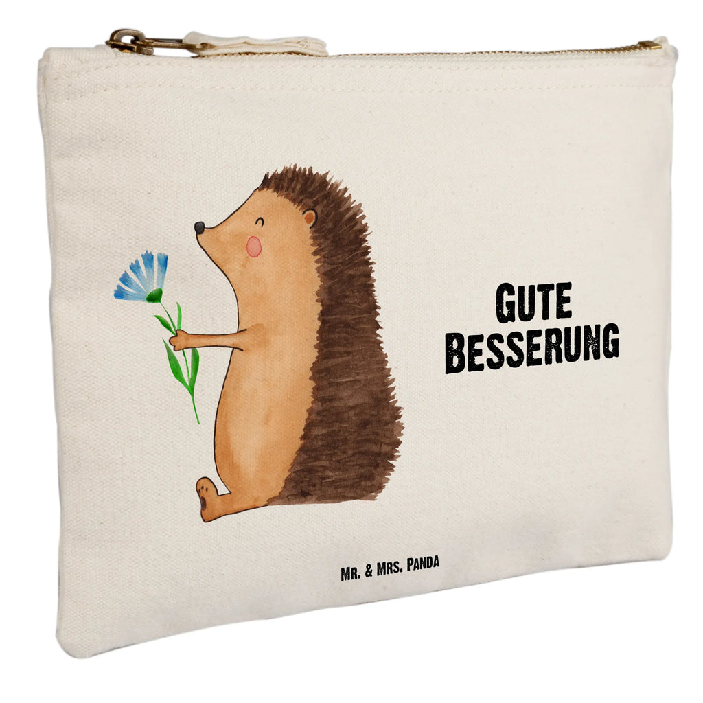 Schminktasche Igel Blumen Schminktasche, Kosmetiktasche, Kosmetikbeutel, Stiftemäppchen, Etui, Federmappe, Makeup, XXL, Schminketui, Kosmetiketui, Schlamperetui, Tiermotive, Gute Laune, lustige Sprüche, Tiere, Igel, Gute Besserung, Genesungswünsche, Krankheit, Krankenhaus, krank, Besuch