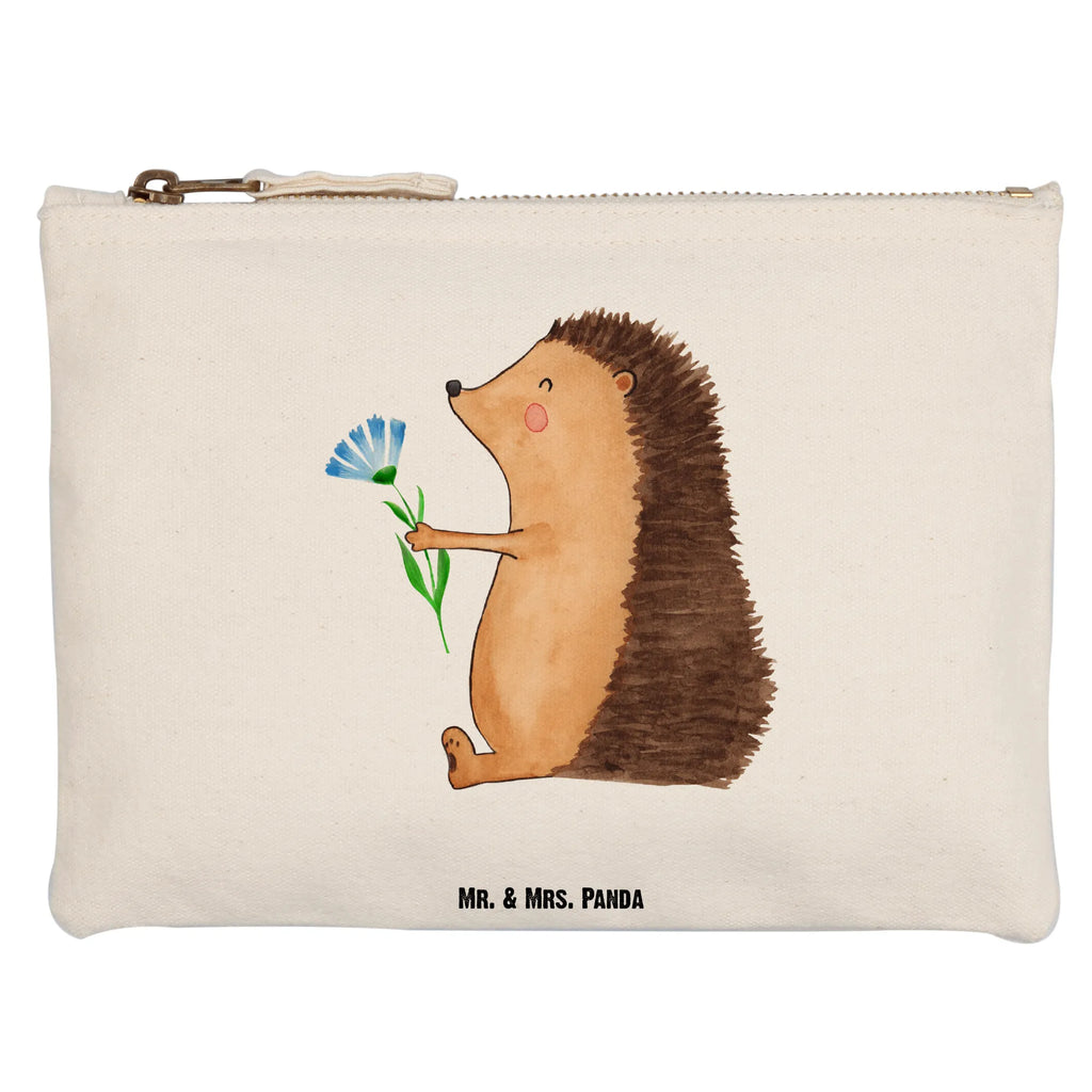 Schminktasche Igel Blumen Schminktasche, Kosmetiktasche, Kosmetikbeutel, Stiftemäppchen, Etui, Federmappe, Makeup, XXL, Schminketui, Kosmetiketui, Schlamperetui, Tiermotive, Gute Laune, lustige Sprüche, Tiere, Igel, Gute Besserung, Genesungswünsche, Krankheit, Krankenhaus, krank, Besuch