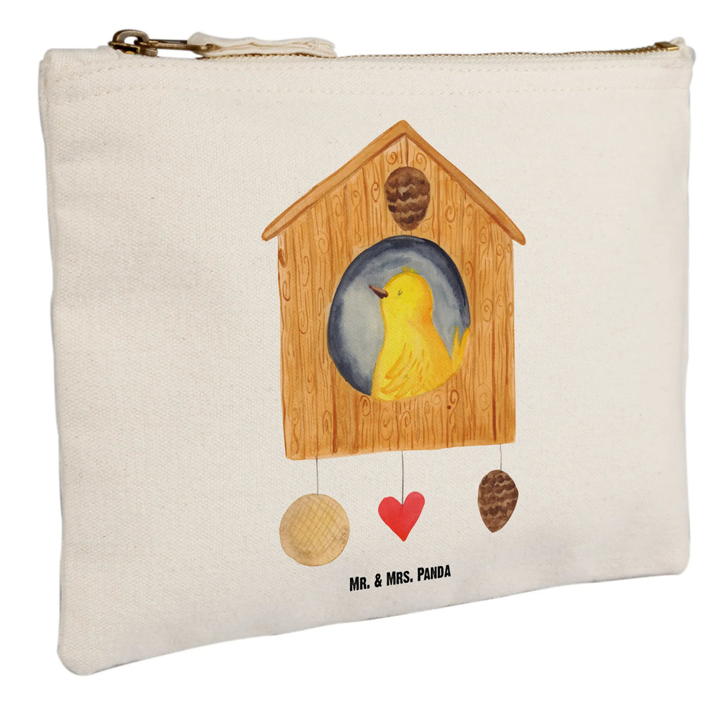 Schminktasche Vogelhaus sweet Home Schminktasche, Kosmetiktasche, Kosmetikbeutel, Stiftemäppchen, Etui, Federmappe, Makeup, XXL, Schminketui, Kosmetiketui, Schlamperetui, Tiermotive, Gute Laune, lustige Sprüche, Tiere, Vogelhaus, Vogel, Home sweet Home, Einzug, Umzug, Geschenk, Einzugsgeschenk, Hausbau, Haus