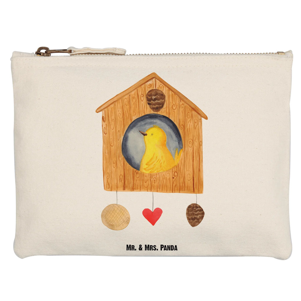 Schminktasche Vogelhaus sweet Home Schminktasche, Kosmetiktasche, Kosmetikbeutel, Stiftemäppchen, Etui, Federmappe, Makeup, XXL, Schminketui, Kosmetiketui, Schlamperetui, Tiermotive, Gute Laune, lustige Sprüche, Tiere, Vogelhaus, Vogel, Home sweet Home, Einzug, Umzug, Geschenk, Einzugsgeschenk, Hausbau, Haus