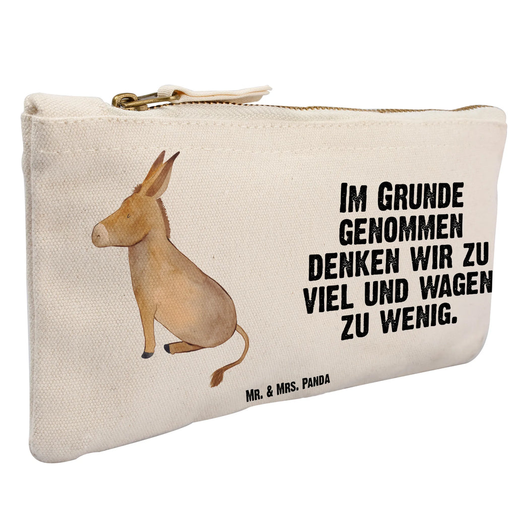 Schminktasche Esel Schminktasche, Kosmetiktasche, Kosmetikbeutel, Stiftemäppchen, Etui, Federmappe, Makeup, XXL, Schminketui, Kosmetiketui, Schlamperetui, Tiermotive, Gute Laune, lustige Sprüche, Tiere, Esel, Weisheit, Lebensmut, Lebensglück, Ziel, Lebensziel, Mut, erfolg, tapferkeit, positive gedanken, zuversicht