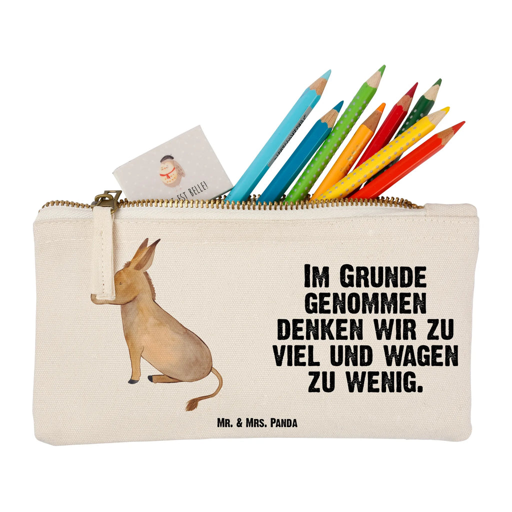 Schminktasche Esel Schminktasche, Kosmetiktasche, Kosmetikbeutel, Stiftemäppchen, Etui, Federmappe, Makeup, XXL, Schminketui, Kosmetiketui, Schlamperetui, Tiermotive, Gute Laune, lustige Sprüche, Tiere, Esel, Weisheit, Lebensmut, Lebensglück, Ziel, Lebensziel, Mut, erfolg, tapferkeit, positive gedanken, zuversicht