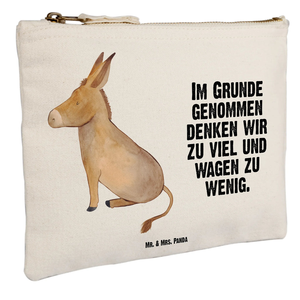 Schminktasche Esel Schminktasche, Kosmetiktasche, Kosmetikbeutel, Stiftemäppchen, Etui, Federmappe, Makeup, XXL, Schminketui, Kosmetiketui, Schlamperetui, Tiermotive, Gute Laune, lustige Sprüche, Tiere, Esel, Weisheit, Lebensmut, Lebensglück, Ziel, Lebensziel, Mut, erfolg, tapferkeit, positive gedanken, zuversicht