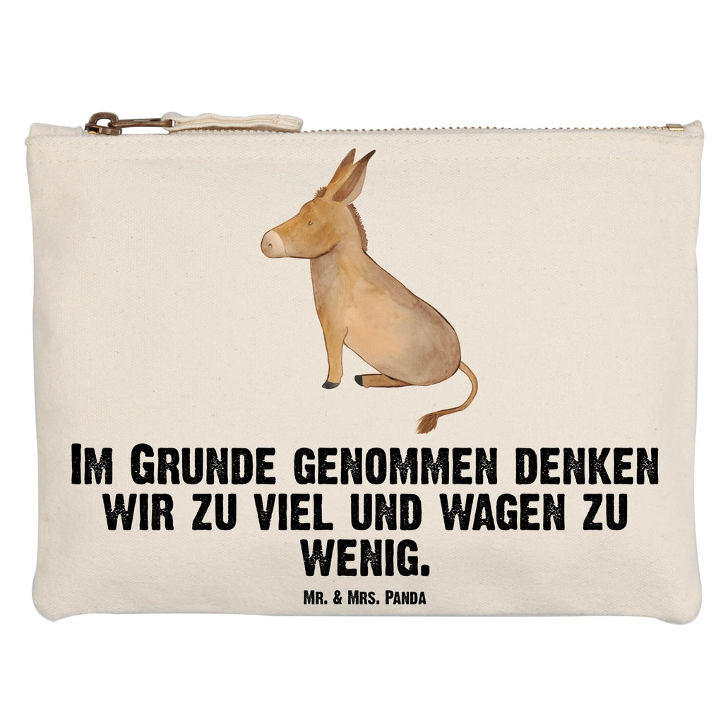 Schminktasche Esel Schminktasche, Kosmetiktasche, Kosmetikbeutel, Stiftemäppchen, Etui, Federmappe, Makeup, XXL, Schminketui, Kosmetiketui, Schlamperetui, Tiermotive, Gute Laune, lustige Sprüche, Tiere, Esel, Weisheit, Lebensmut, Lebensglück, Ziel, Lebensziel, Mut, erfolg, tapferkeit, positive gedanken, zuversicht