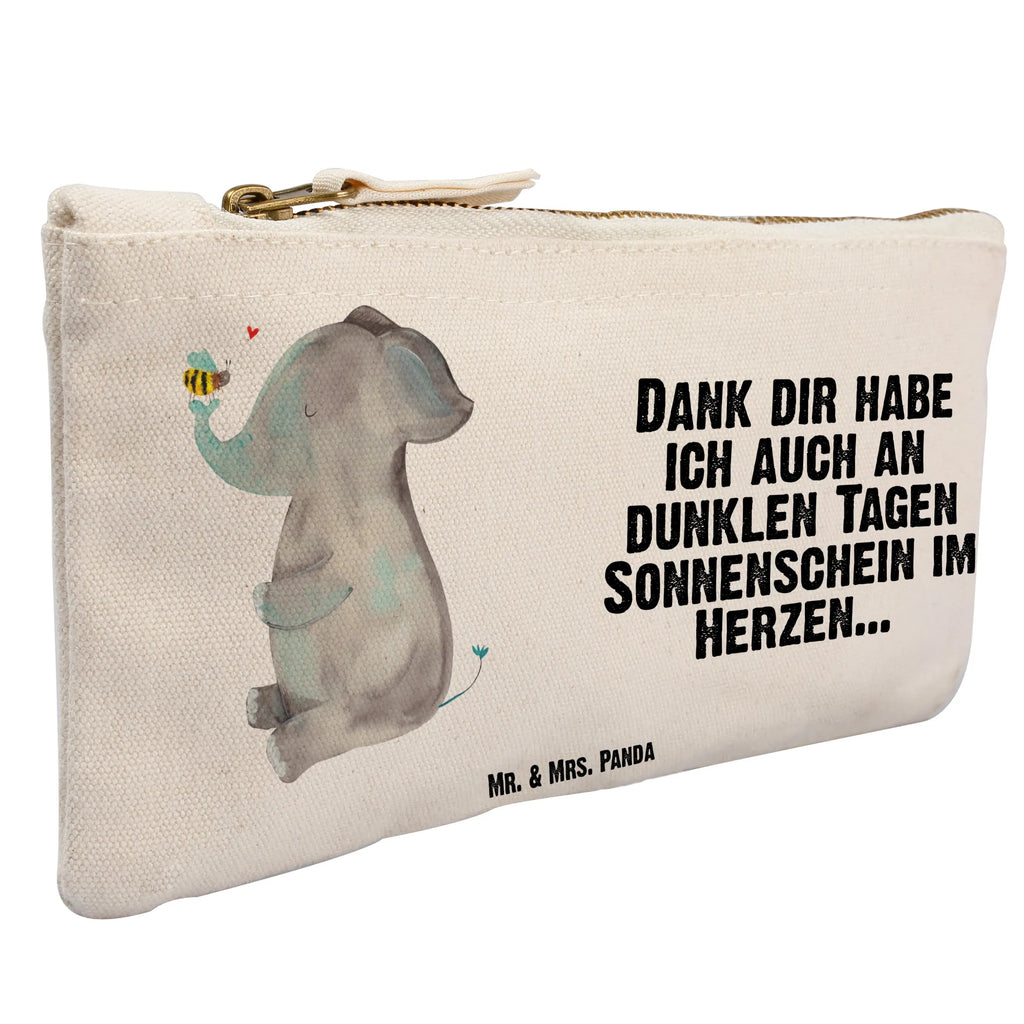 Schminktasche Elefant Biene Schminktasche, Kosmetiktasche, Kosmetikbeutel, Stiftemäppchen, Etui, Federmappe, Makeup, XXL, Schminketui, Kosmetiketui, Schlamperetui, Tiermotive, Gute Laune, lustige Sprüche, Tiere, Elefant, Biene, Liebe, Liebesbeweis, Jahrestag, Liebesgeschenk, Heiratsantrag, Hochzeitsgeschenk, Liebesspruch