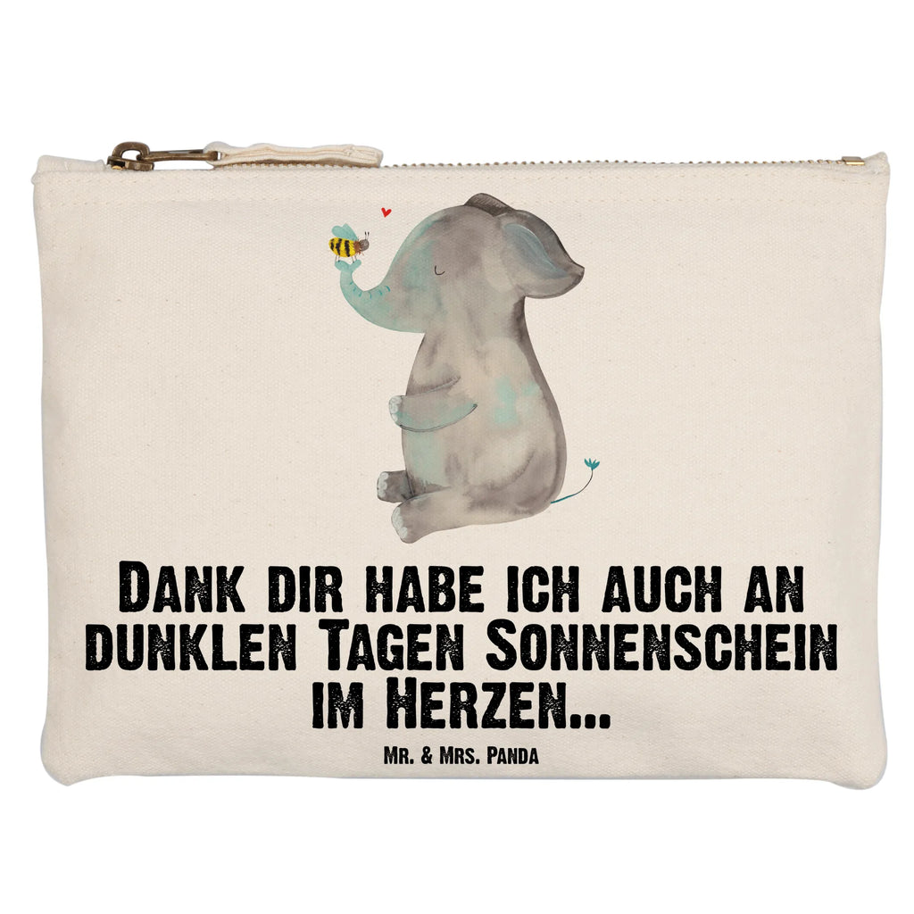 Schminktasche Elefant Biene Schminktasche, Kosmetiktasche, Kosmetikbeutel, Stiftemäppchen, Etui, Federmappe, Makeup, XXL, Schminketui, Kosmetiketui, Schlamperetui, Tiermotive, Gute Laune, lustige Sprüche, Tiere, Elefant, Biene, Liebe, Liebesbeweis, Jahrestag, Liebesgeschenk, Heiratsantrag, Hochzeitsgeschenk, Liebesspruch