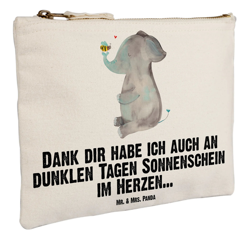 Schminktasche Elefant Biene Schminktasche, Kosmetiktasche, Kosmetikbeutel, Stiftemäppchen, Etui, Federmappe, Makeup, XXL, Schminketui, Kosmetiketui, Schlamperetui, Tiermotive, Gute Laune, lustige Sprüche, Tiere, Elefant, Biene, Liebe, Liebesbeweis, Jahrestag, Liebesgeschenk, Heiratsantrag, Hochzeitsgeschenk, Liebesspruch